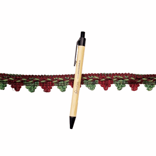 Galón picos verde con granate - 2