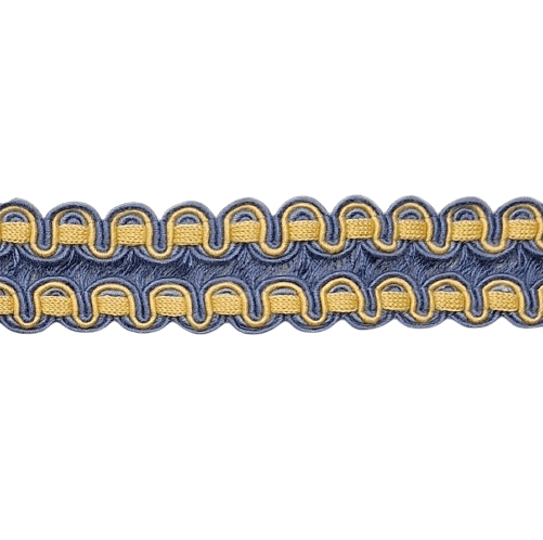 Galón de algodón azul y amarillo - 2