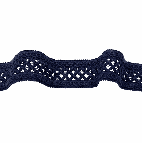 Entredós puntilla azul marino - 1