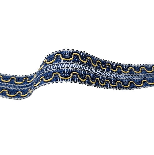 Galón azulón y amarillo