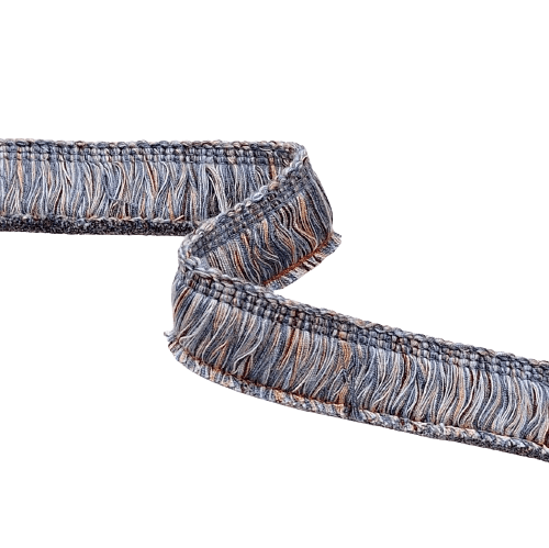 Pasamanería Flecos azul con granate - 1