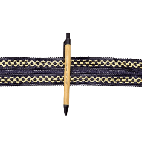 Galón doble azul marino rombo amarillo