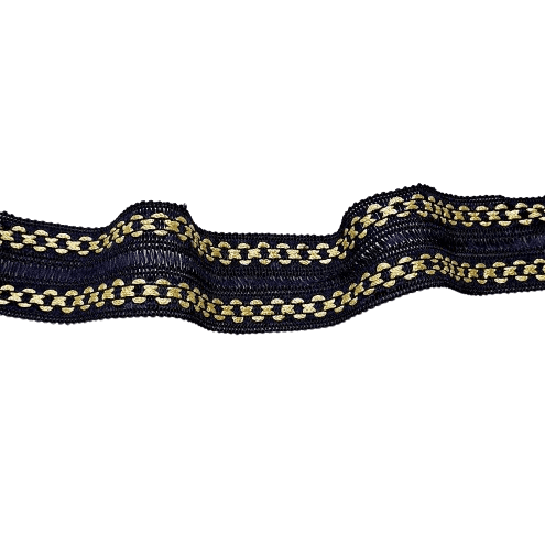 Galón doble azul marino rombo amarillo - 1