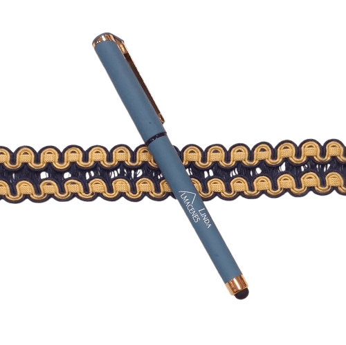 Galón algodón azul y amarillo - 3