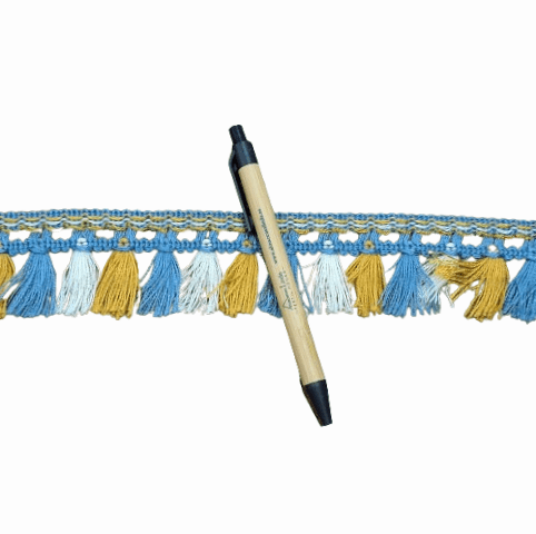 Flecos azul, amarillo y crudo - 2