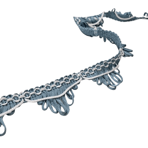 Flecos triangulares en azul y blanco - 1