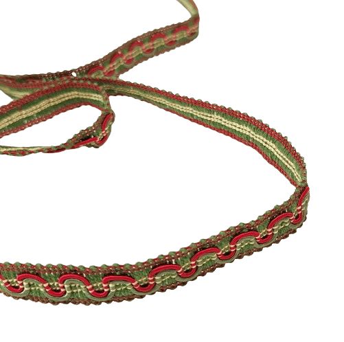 Galón verde intenso hilo rojo - 1