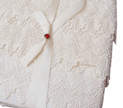 Juego de sábanas puntillas guipur beige. Cama: 135. - 1