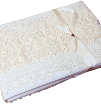 Juego de sábanas puntillas guipur beige. Cama: 135. - 2