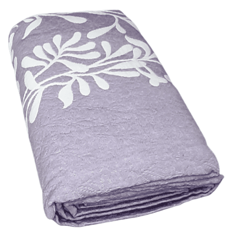 Colcha reversible hojas lila. Cama 90 - 1