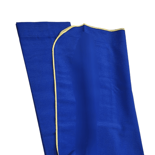 Cortina de baño azulón de loneta - 1