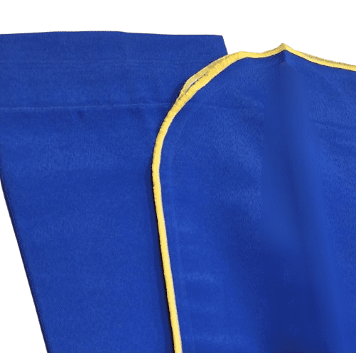 Cortina de baño azulón de loneta - 2