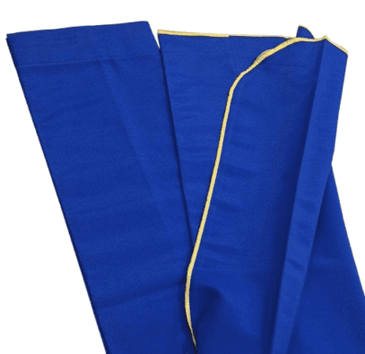 Cortina de baño azulón de loneta - 3