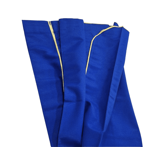 Cortina de baño azulón de loneta - 4