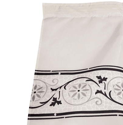 Cortina de baño cenefa negra - 2