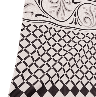 Cortina de baño cenefa negra - 3