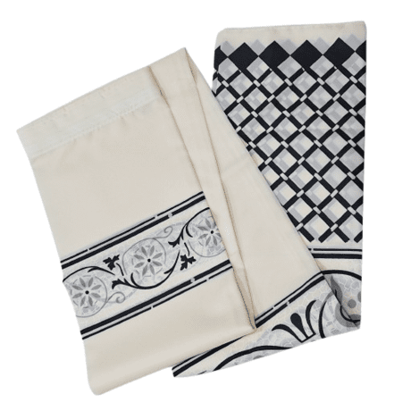 Cortina de baño cenefa negra - 4