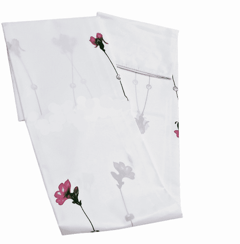 Cortina de baño flores rosa