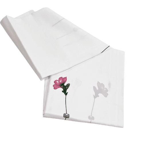 Cortina de baño flores rosa - 1