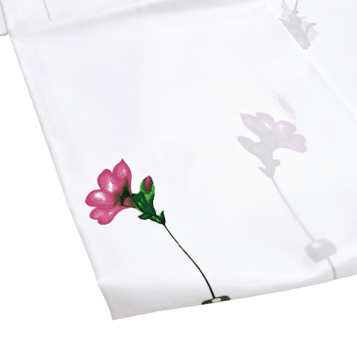 Cortina de baño flores rosa - 2