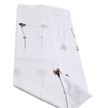 Cortina de baño flores rosa - 3