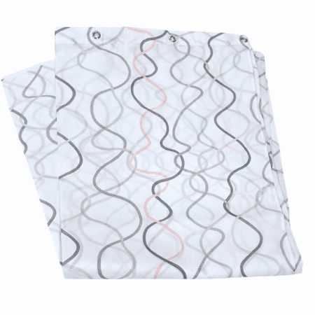 Cortina de baño ondas grises