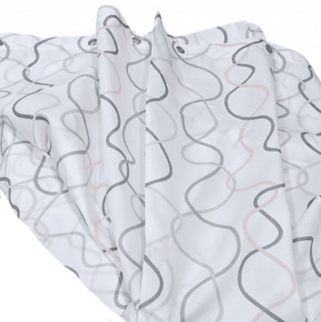 Cortina de baño ondas grises - 2