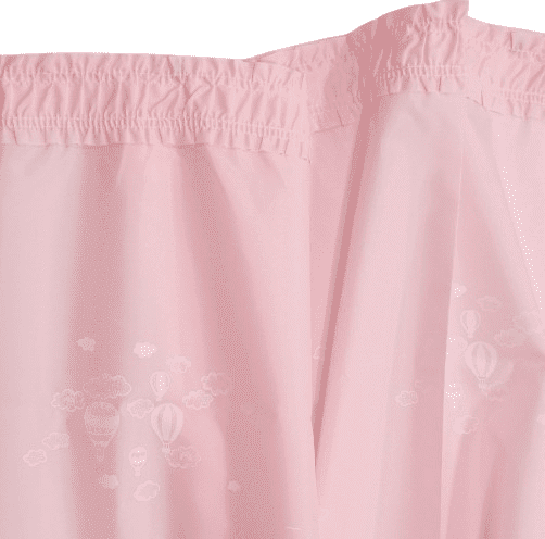 Cortina de baño infantil rosa globos - 1