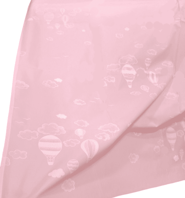 Cortina de baño infantil rosa globos - 1