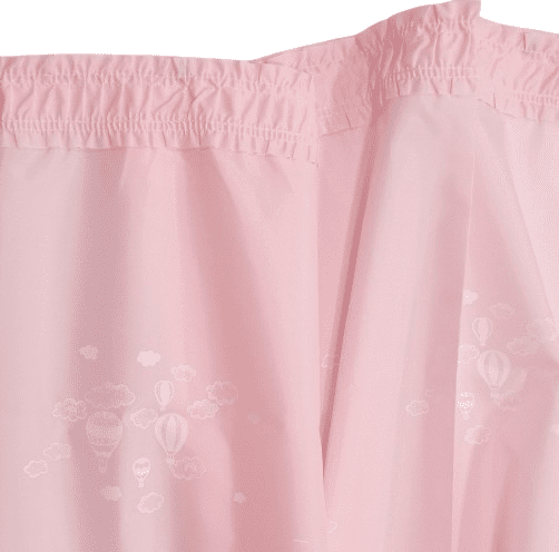 Cortina de baño infantil rosa globos - 3