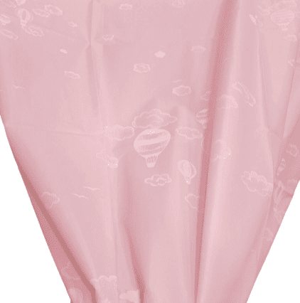Cortina de baño infantil rosa globos - 4