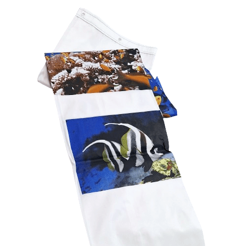 Cortina de baño peces azul - 1