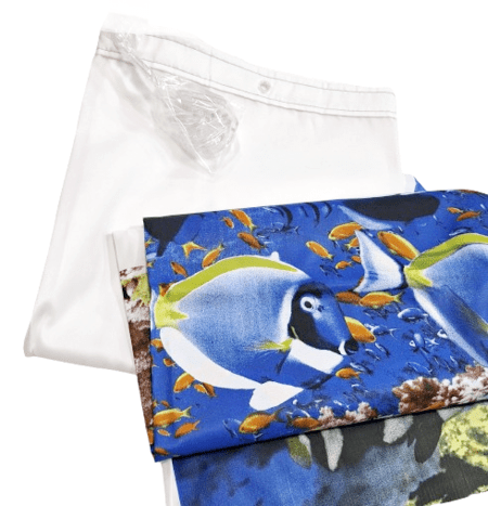 Cortina de baño peces azul - 2