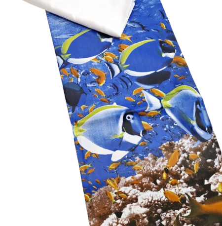 Cortina de baño peces azul - 3