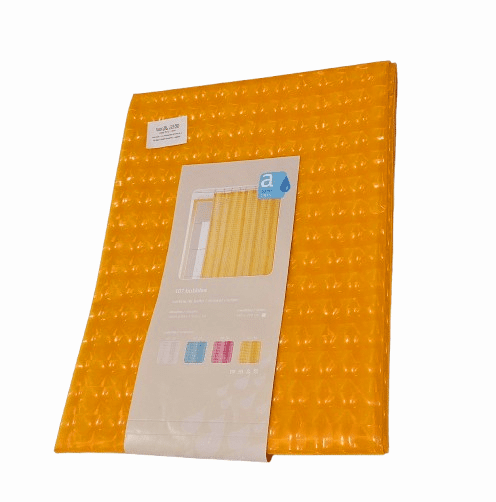 Cortina baño bubbles naranja vivo
