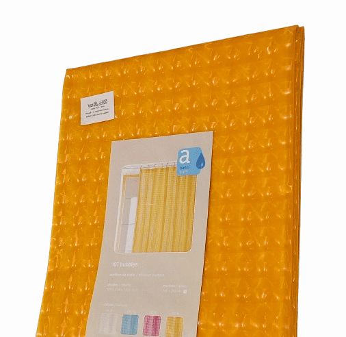 Cortina baño bubbles naranja vivo - 1