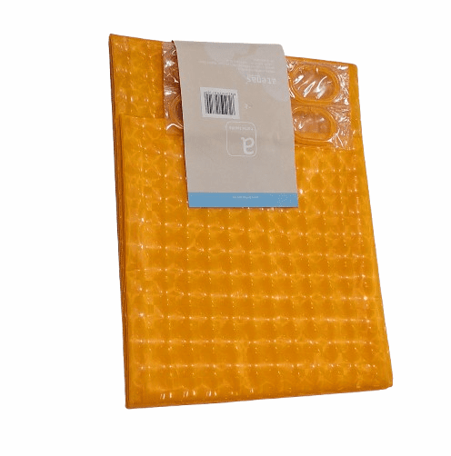 Cortina baño bubbles naranja vivo - 2