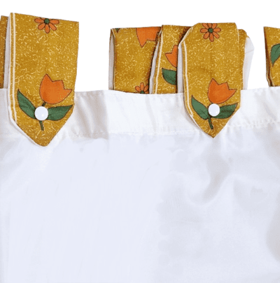 Cortina de baño presillas ocre - 1