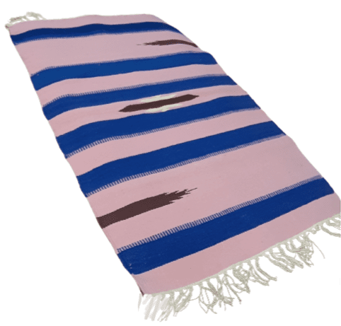 Alfombra Jarapa rosa y azul 60 x 90