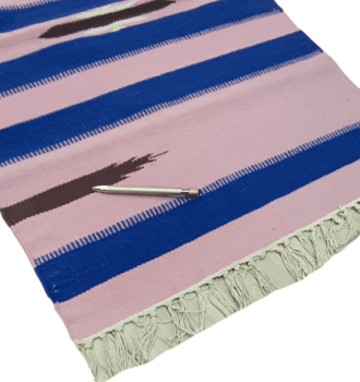 Alfombra Jarapa rosa y azul 60 x 90 - 1