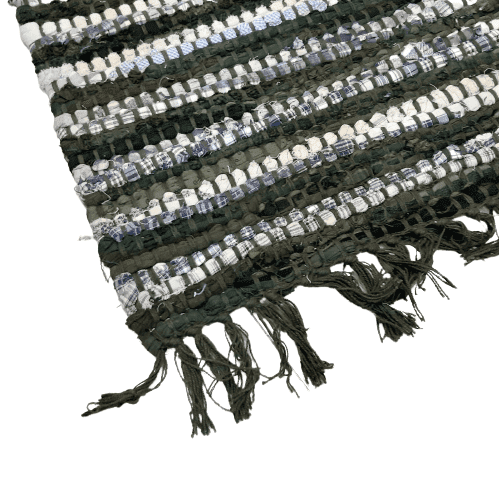 Alfombras jarapas verdes artesanales