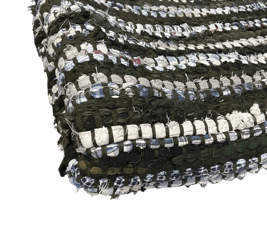 Alfombras jarapas verdes artesanales - 1