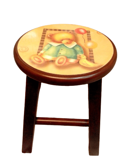 TABURETE MADERA INFANTIL OSITO