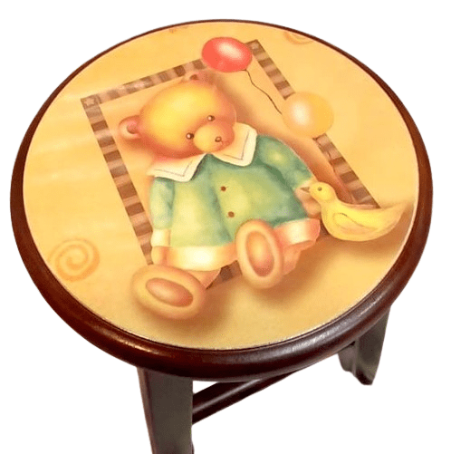 TABURETE MADERA INFANTIL OSITO - 1