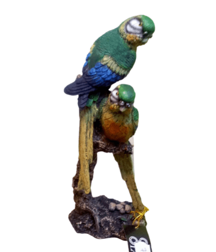 FIGURA DECORATIVA PERIQUITOS