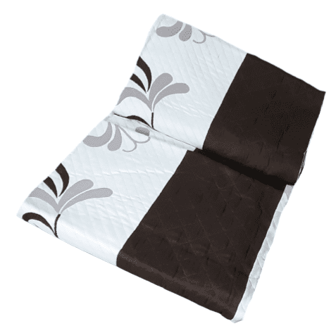Colcha reversible marrón greca. Cama 135 - 1
