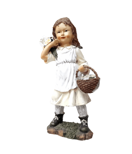 FIGURA DECORATIVA NIÑA CESTA - 1