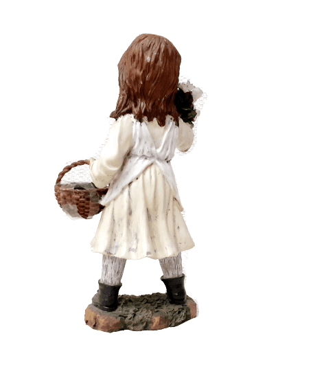 FIGURA DECORATIVA NIÑA CESTA - 2