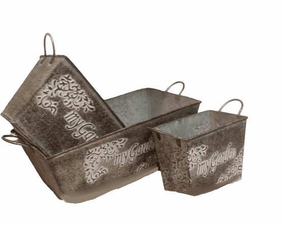 LOTE 3  JARDINERAS METÁLICAS