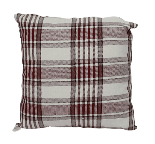 Cojines cuadros escoceses granates
